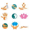 icons of massage vector image
