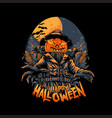 scarecrow happy halloween horror vector image vector image