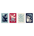 set of 4 matisse inspired hygge colors wall art vector image vector image