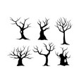 trees on white background vector image vector image