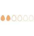 egg icon collection vector image vector image