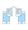 exchanging data icon vector image