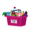 food donation charity and humanitarian aid vector image