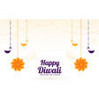 modern style diwali banner with lantern vector image vector image