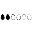 egg icon set vector image