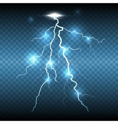 Lightning flash strike transparent background Vector Image