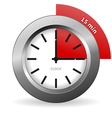 clock 15 minutes to go vector image vector image
