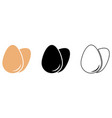 egg icon vector image vector image