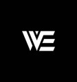 we or ew abstract outstanding professional vector image vector image
