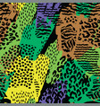 abstract seamless pattern with animal print vector image