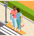 different couples isometric background vector image vector image