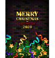 festive christmas and new year 2020 vector image vector image