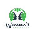 natural female beauty logo vector image vector image