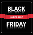 black friday super sale flyer shopping message vector image vector image