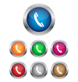 phone support buttons vector image vector image