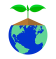 icon plant and earth vector image vector image