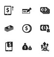 set of 9 editable investment icons includes vector image