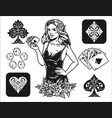 gambling and casino vintage composition vector image