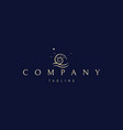 golden logo on which an abstract image vector image