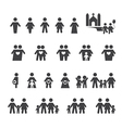 people and family icon vector image vector image