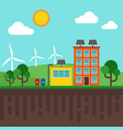city renewable energy concept vector image