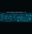 hud futuristic green user interface dashboard vector image