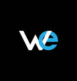 we or ew abstract outstanding professional vector image vector image