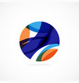 abstract circle logo dynamic aesthetic vector image vector image