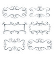 flourish frames set scroll border vector image