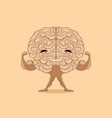 happy strong brain vector image