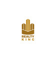 simple realty city scape business logo design vector image vector image
