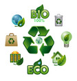 ecology glossy icons vector image