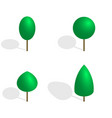 green trees in 3d vector image