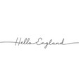 hello england - word with continuous one line vector image
