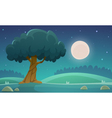 night countryside landscape vector image vector image
