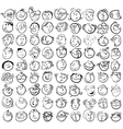 people face cartoon icon vector image