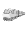 suburban electric train icon vector image
