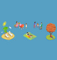 3d isometric flat conceptual vector image vector image
