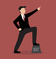 businessman pointing up vector image vector image