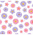 holiday flowers seamless pattern vector image vector image