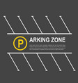 parking zone mockup vector image vector image