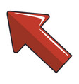 arrow pointing up vector image vector image