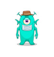 cartoon funny childish alien vector image vector image