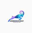 logo goat gradient colorful style vector image vector image