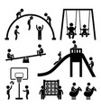 children playground outdoor park a set vector image vector image