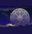 fantasy abstract background with magic sign dark vector image