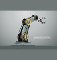 machine robotic robot arm hand factory vector image vector image