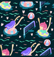 summer beach seamless pattern background vector image vector image