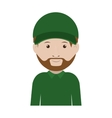 dispatcher with green uniform and hat vector image