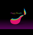 happy diwali celebration in paper cut design vector image vector image